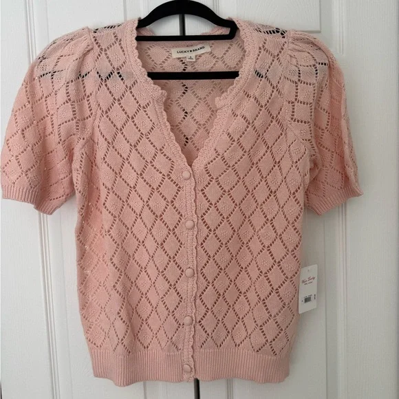 Lucky Brand Blush Knit Cardigan, NWT - Picture 2 of 6
